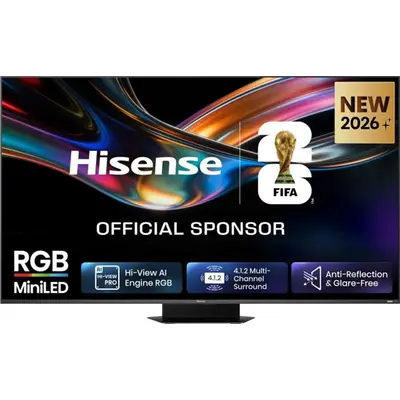 HISENSE 65UR9S 65"/164cm 4K 170Hz Smart RGB MiniLED TV, 3840x2160, 3xHDMI/3xUSB/RJ45/Wifi