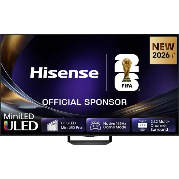 HISENSE 85U7S PRO 85"/215cm 4K 165Hz Smart MiniLED TV, 3840x2160, 4xHDMI/2xUSB/RJ45/WIFI