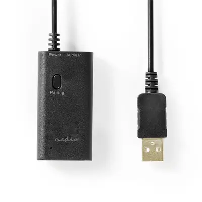 Nedis BTTR100BK bluetooth adó, Audio/video/adatcsatlakozók bemenete: 1x AUX / 1x USB | AptX / SBC, memória 2 eszközre – 2. kép
