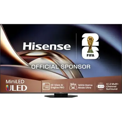 HISENSE 75U8Q 75" U8Q ULED MiniLED 165 Hz 4K Smart TV, 3840x2160, 3xHDMI/2xUSB/1xUSB-C/LAN/WIFI