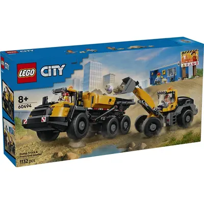 LEGO® City Big Vehicles Homlokrakodó és billenőplatós teherautó 60494