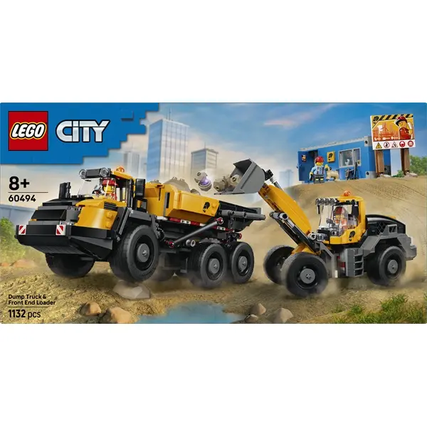 LEGO® City Big Vehicles Homlokrakodó és billenőplatós teherautó 60494 – 3. kép