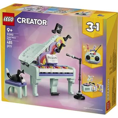 LEGO® Creator Zenés dekoráció cicával 31392 – 2. kép