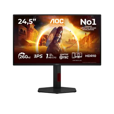 AOC IPS Gaming 260Hz monitor 24,5" 25G4ZR, 1920x1080, 16:9, 300cd/m2, 1ms, 1xHDMI/1xDisplayPort, pivot