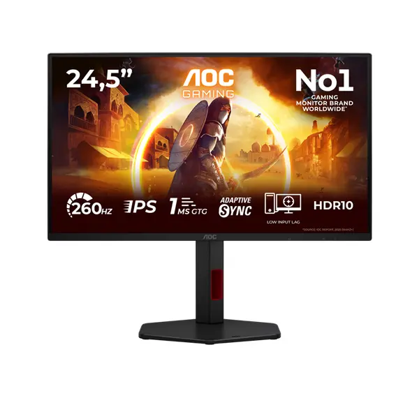 AOC IPS Gaming 260Hz monitor 24,5" 25G4ZR, 1920x1080, 16:9, 300cd/m2, 1ms, 1xHDMI/1xDisplayPort, pivot