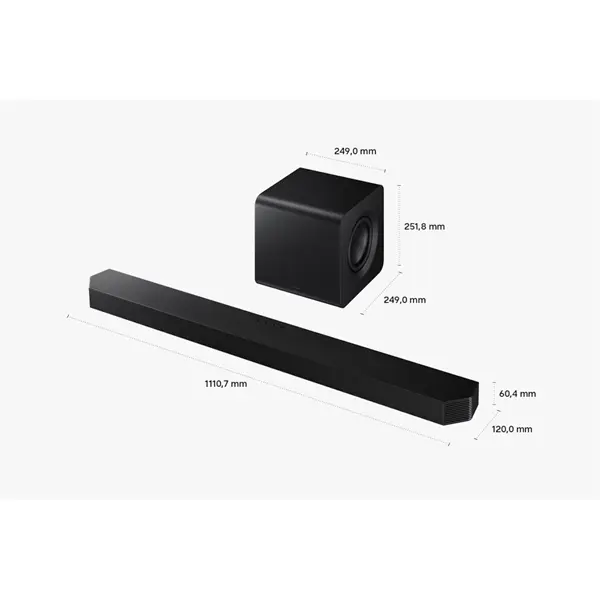 SAMSUNG HW-Q800H 5.1.2 csatornás hangprojektor mélynyomóval, Fekete – 3. kép