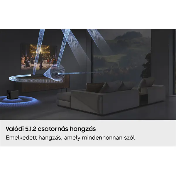 SAMSUNG HW-Q800H 5.1.2 csatornás hangprojektor mélynyomóval, Fekete – 4. kép
