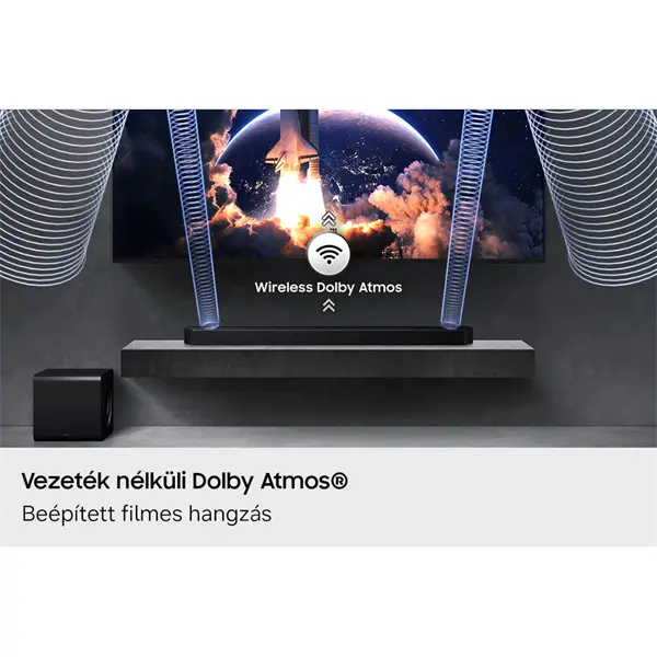 SAMSUNG HW-Q800H 5.1.2 csatornás hangprojektor mélynyomóval, Fekete – 5. kép