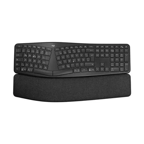 LOGITECH Billentyűzet - K860 Ergonomikus Vezeték Nélküli Grafitszürke (Logi bolt támogatás), HUN (Gravírozott)