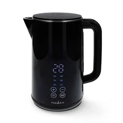 Nedis KAWK362EBK vízforraló ,1,7 l, hőmérsékletkijelző és szabályzó 50, 60, 70, 80, 90, 100 °C, 360 fokban forgatható – 2. kép