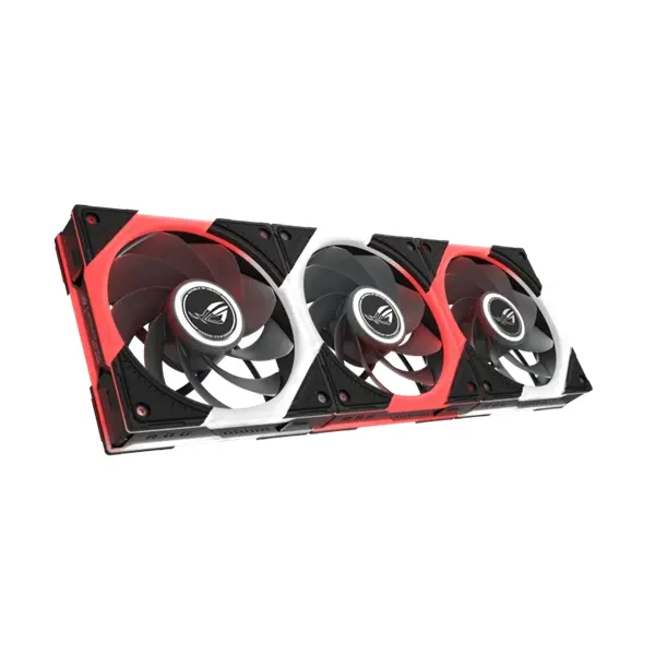 ASUS Rendszerhűtő Ventilátor ROG EURUX GR120 ARGB Reverse, 12cm (3db), fekete
