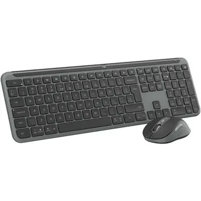 LOGITECH Billentyűzet + egér - MK950 Signature Slim Vezeték Nélküli Combo Grafitszürke, HUN (Festett)