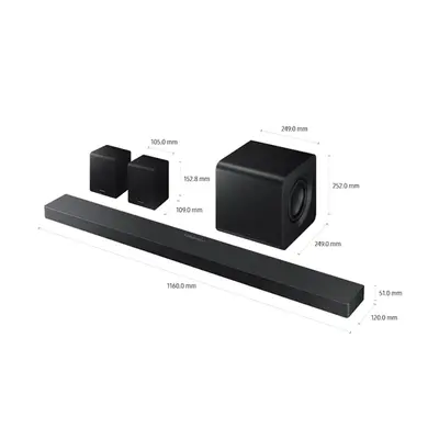 SAMSUNG HW-QS750F 5.1.2 csatornás Hanprojektor mélynyomóval, hátsó hangszórókkal – 2. kép
