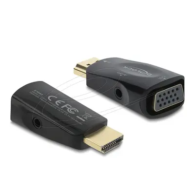 DELOCK Átalakító HDMI-A male > VGA female audió funkcióval