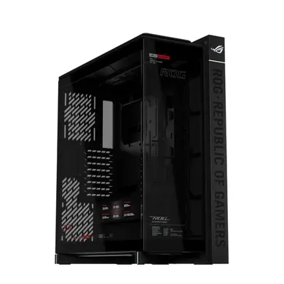 ASUS Ház ROG Cronox GR801, Tápegység nélkül, Fekete, Üvegfalú