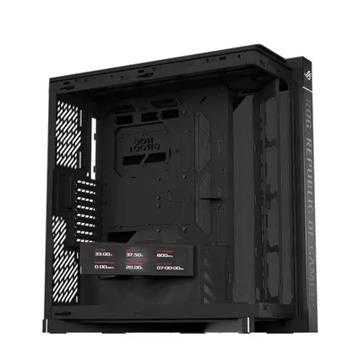 ASUS Ház ROG Cronox GR801, Tápegység nélkül, Fekete, Üvegfalú – 2. kép