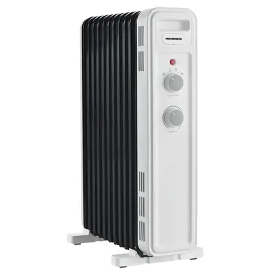 HEINNER HOH-M11WH-BK 11 tagos olajradiátor, állítható termosztát, 2300W, 3 hőmérséklet fokozat, Fehér
