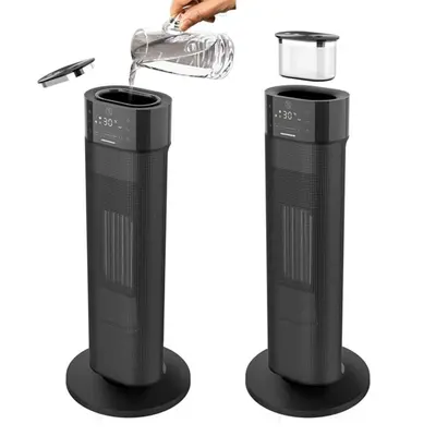 HEINNER HCH-LH2000BK Kerámia fűtőtest  párásítóval, 2000W, távirányító, LED kijelző, érintő képernyő, Fekete – 2. kép