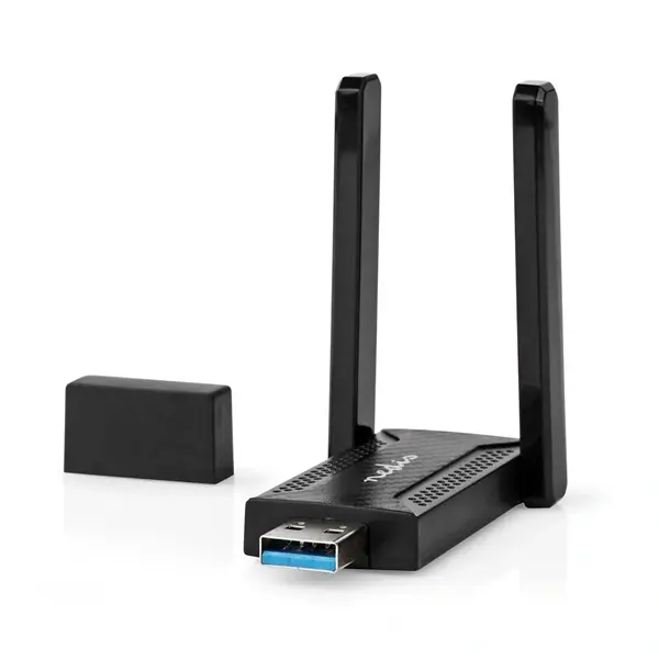 NEDIS WSNWA1210BK Wireless Adapter AC1200, 2.4/5 GHz (Dual Band), USB3.0, Wi-Fi 1200 Mbps, Windows 10/11