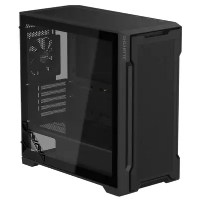 GIGABYTE Ház C102G, Tápegység nélkül, Fekete, Üvegfalú – 2. kép