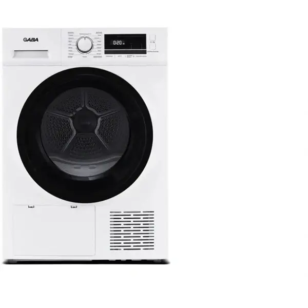GABA GMTD-8W Hőszivattyús szárítógép, 8kg, E energia osztály, magyarnyelvű kezelőpanel, 16 program Digitális LED kijelző