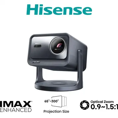 HISENSE C2-Pro Mini Laser Projektor 4K, 3840x2160, 16:9, 65"-300" 2600lm, Fekete