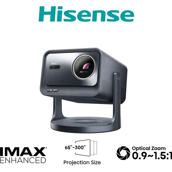 HISENSE C2-Pro Mini Laser Projektor 4K, 3840x2160, 16:9, 65"-300" 2600lm, Fekete