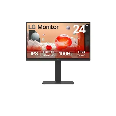 LG IPS monitor 23.8" 24BA650-T, 1920x1080, 16:9, 250cd/m2, 5ms, HDMI/DisplayPort/4xUSB/USB-C, áll.mag, pivot