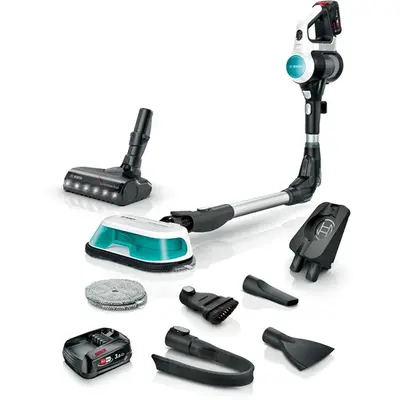 BOSCH BCS712HYG5 Unlimited 7 ProHygienic Aqua Vezeték nélküli porszívó és felmosó, Fehér