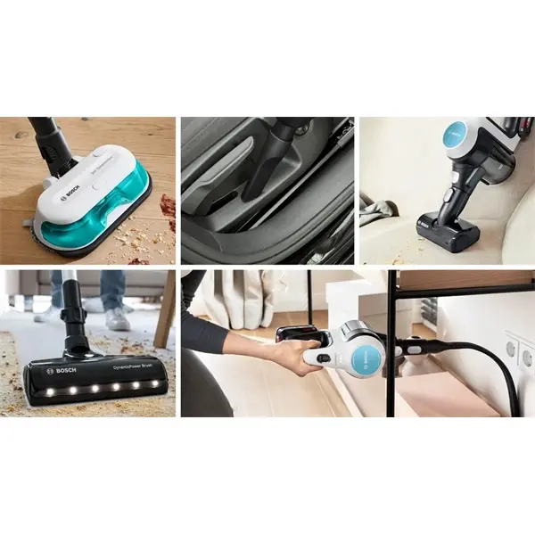 BOSCH BCS71HYG3 Unlimited 7 ProHygienic Aqua Vezeték nélküli porszívó és felmosó, Fehér – 8. kép
