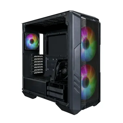 COOLER MASTER Ház ATX HAF 500, Tápegység nélkül, Fekete