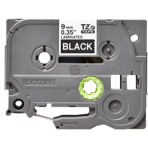 BROTHER szalag TZe-325, Fekete alapon Fehér, Laminált, 9mm 0.35", 8 méter – 3. kép