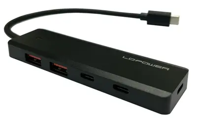 USB Hub 4portos LC Power LC-HUB-U3-4-C Type-C USB 3.2