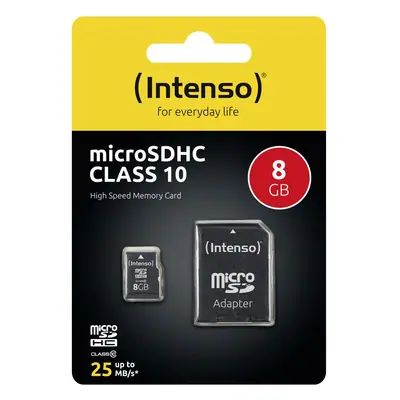 Intenso 8GB microSD Class 10 adapterrel – 2. kép
