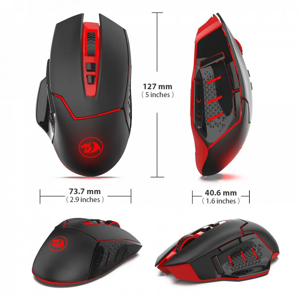 Redragon Mirage Wireless gaming mouse Black – 2. kép