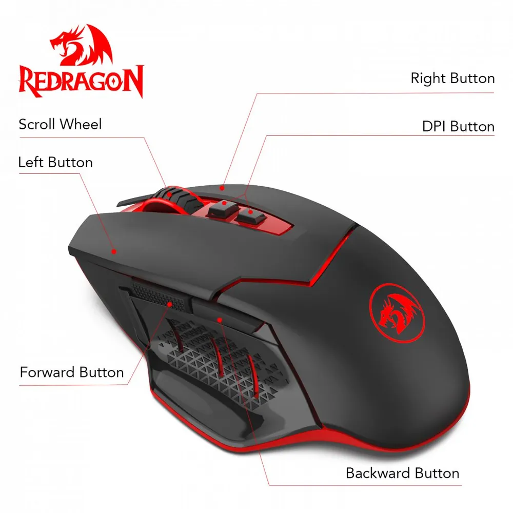 Redragon Mirage Wireless gaming mouse Black – 3. kép
