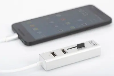 Digitus USB Type-C OTG 3-Port HUB + Card Reader White – 2. kép