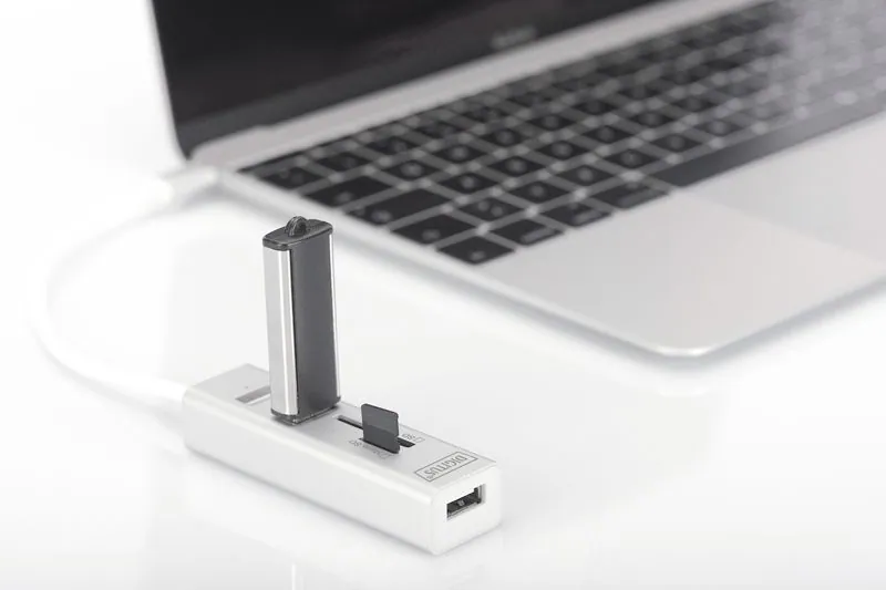 Digitus USB Type-C OTG 3-Port HUB + Card Reader White – 3. kép