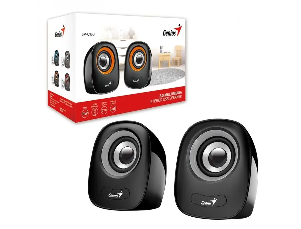 Genius SP-Q160 2.0 hangszóró Black/Iron Gray – 3. kép