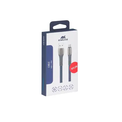 RivaCase Egmont PS6102 BL12 Type-C / USB 2.0 cable 1,2m Blue – 2. kép