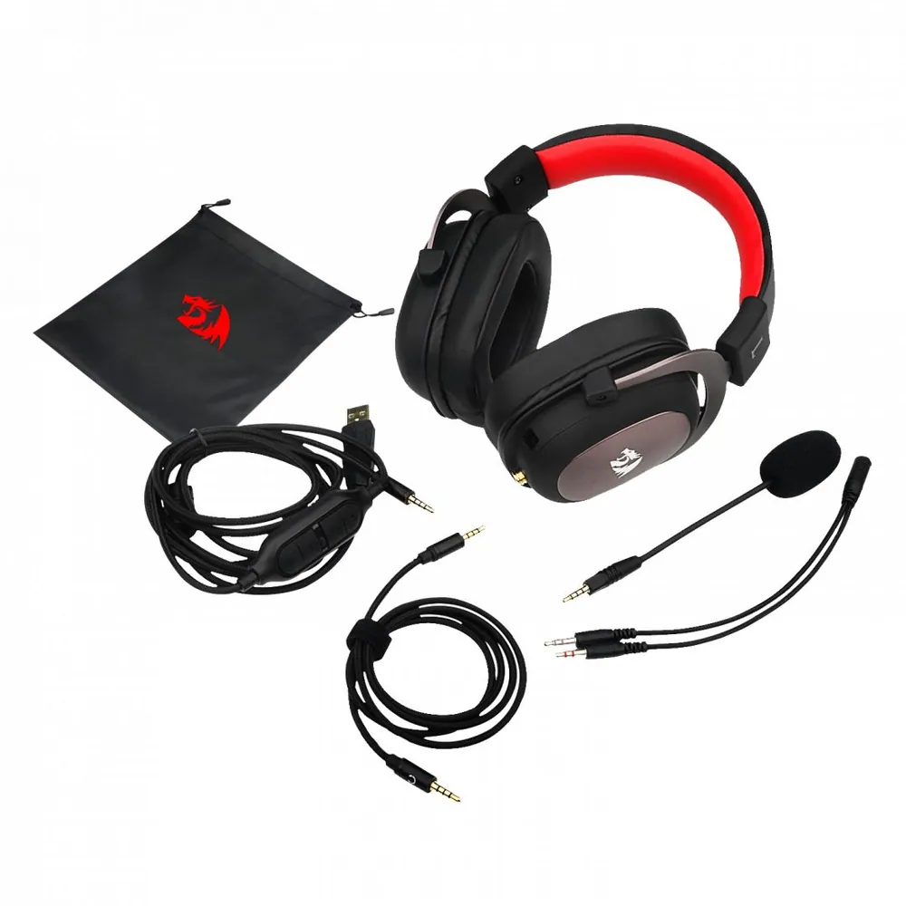 Redragon Zeus 7.1 Gaming Headset Black/Red – 6. kép