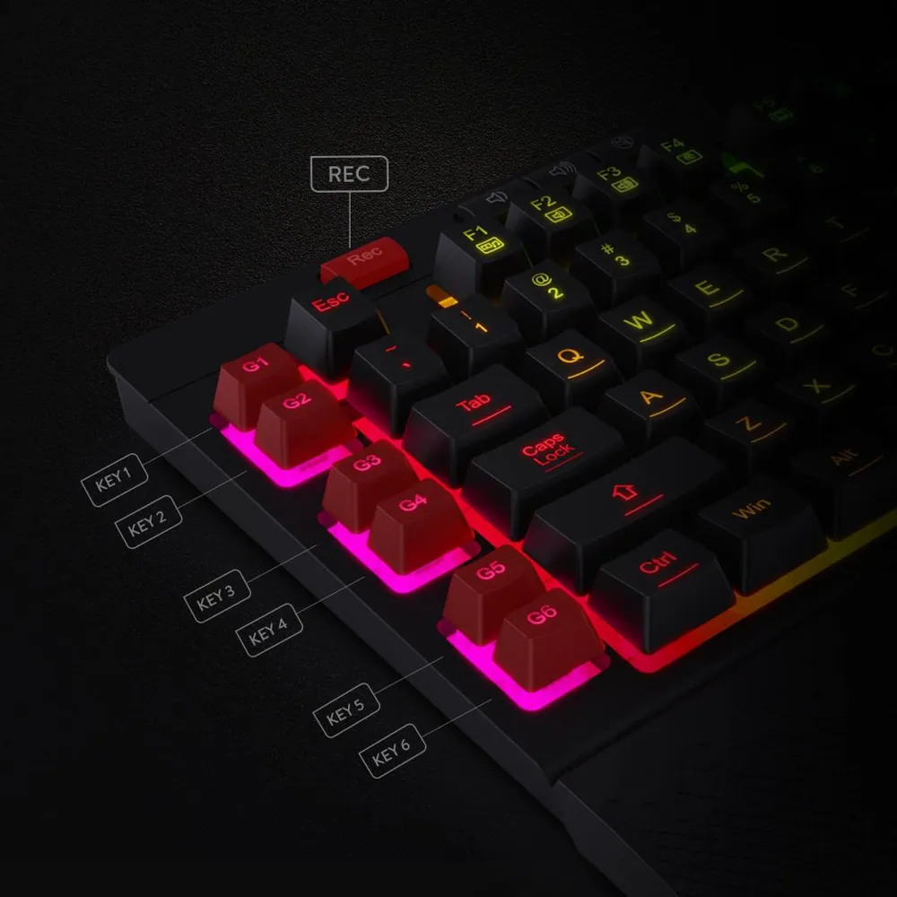 Redragon Shiva RGB Membrane Gaming Keyboard Black HU – 11. kép
