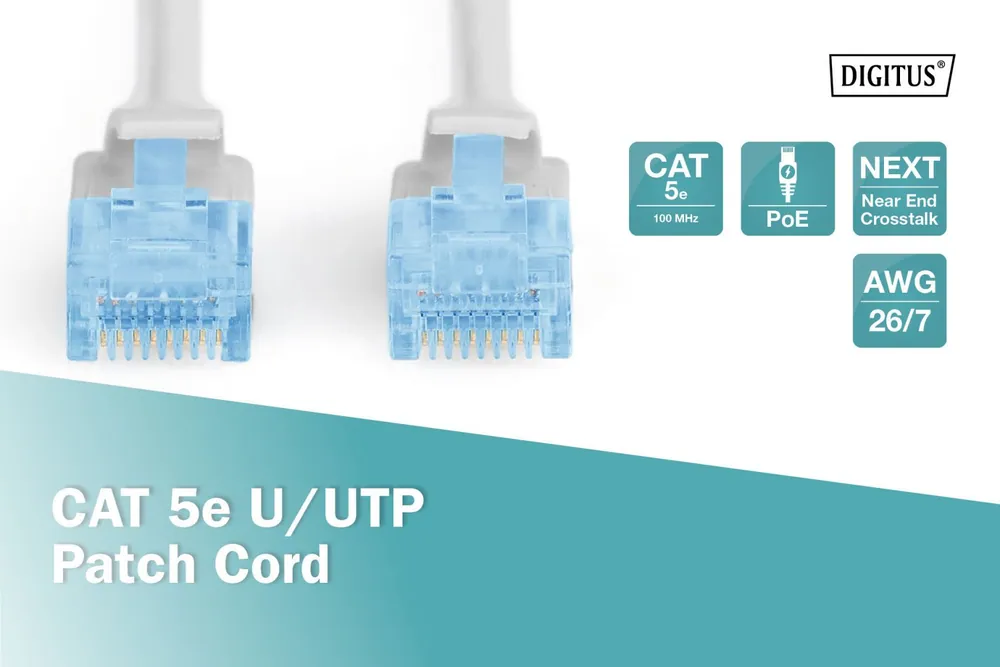 Digitus CAT5e U-UTP Patch Cable 0,5m Grey – 3. kép