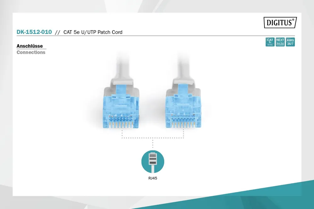 Digitus CAT5e U-UTP Patch Cable 1m Grey – 4. kép