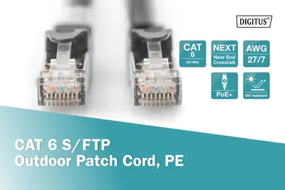 Digitus CAT6 S-FTP Patch Cable 2m Black – 2. kép