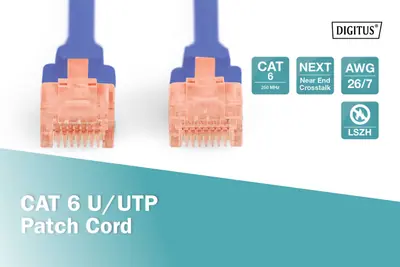Digitus CAT6 U-UTP Patch Cable 0,5m Blue – 2. kép