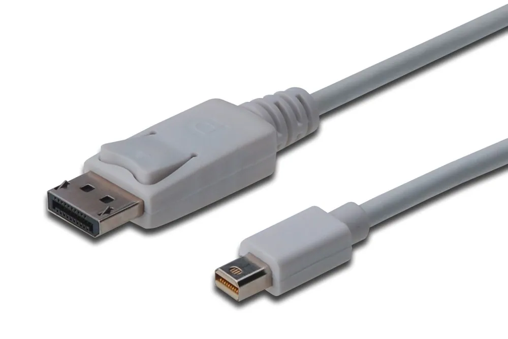 Assmann DisplayPort connection cable, mini DP - DP 2m White – 2. kép