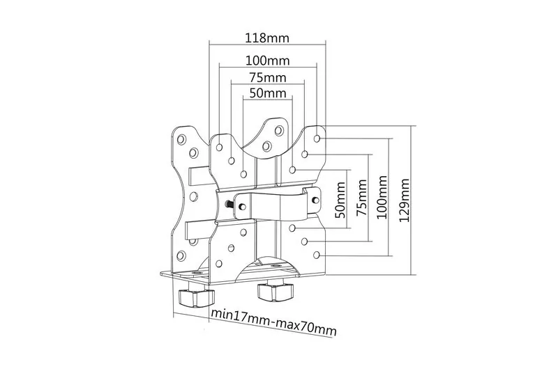 Digitus DA-90360 Multifunctional Mini Desktop PC Holder Black – 6. kép