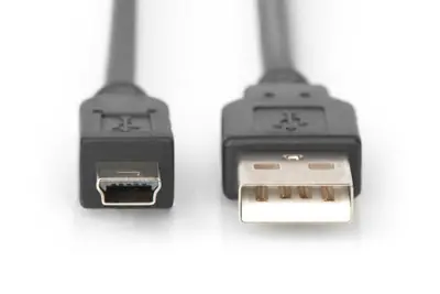 Assmann USB 2.0 connection cable, type A - mini B (5pin) 1m Black – 2. kép