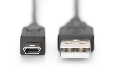 Assmann USB 2.0 connection cable, type A - mini B (5pin) 1,8m Black – 2. kép